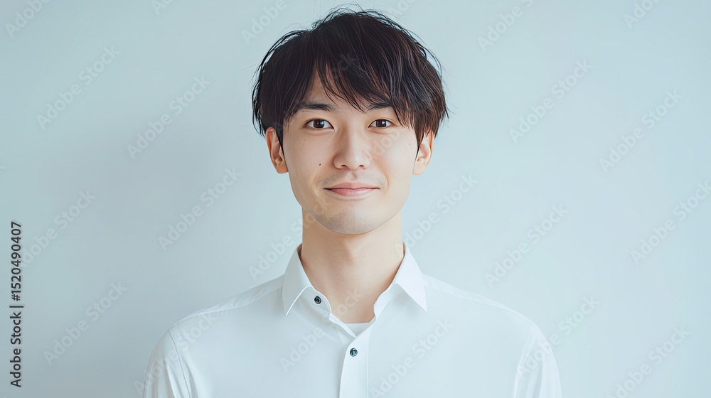 Portrait of Smiling Asian Man in White Shirt Portrait of Smiling Asian Man in White Shirt