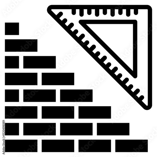 Foundation outline mixed icon