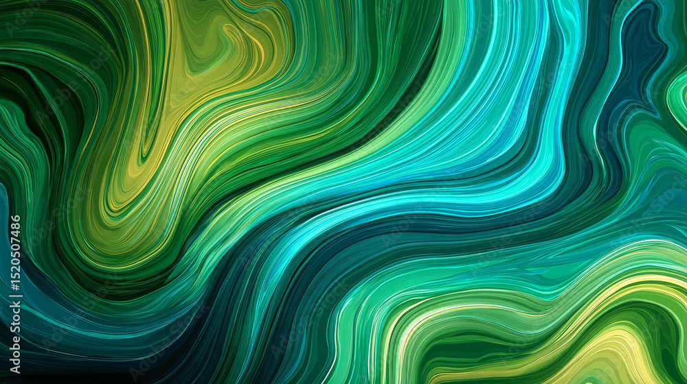 Fototapeta premium Green and blue marble effect creating stunning visuals