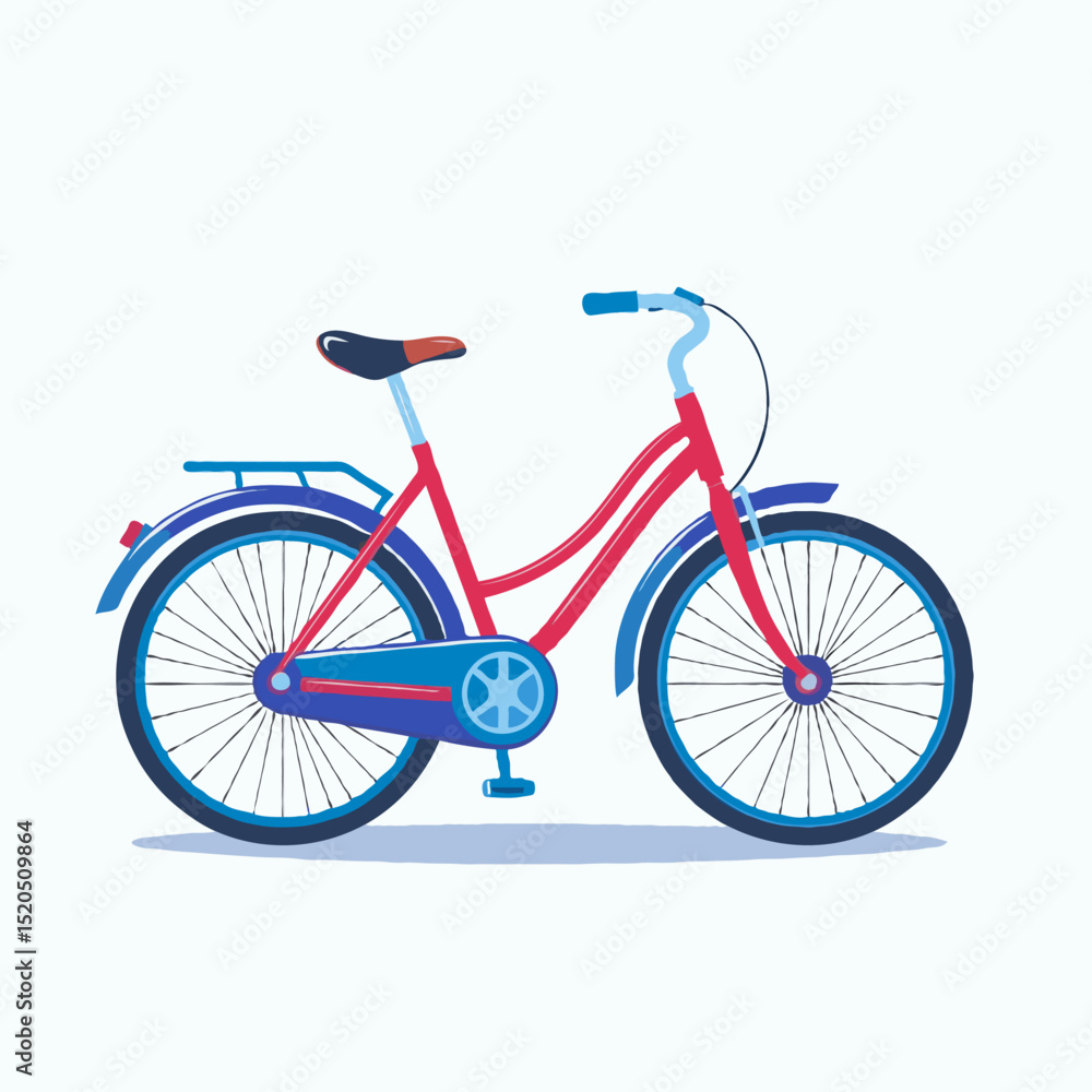 Fototapeta premium colored bicycle vector isolated on white background