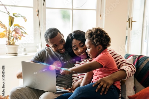 Fotografija African family spending time together