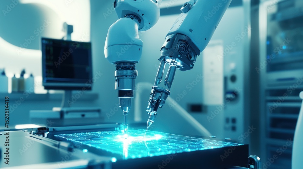 Robotic arm in operation Robotic arm in operation