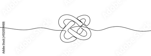 continuous line chain Line Art Vector Transparent Background Edit Stroke.
