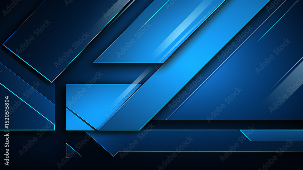 Obraz premium abstract blue geometric panel futuristic background