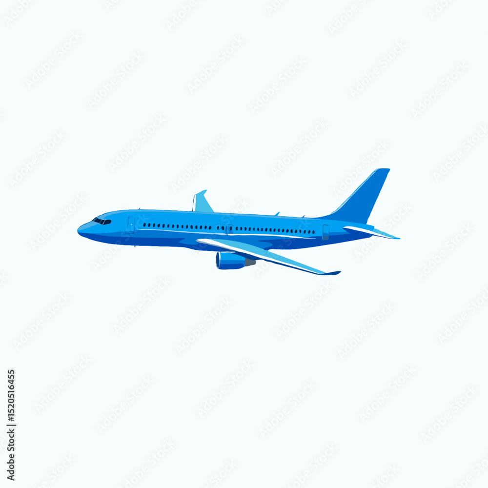 blue color airplane isolated on white background blue color airplane isolated on white background