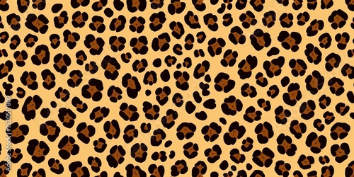 Seamless vector pattern of leopard print in beige, brown, and spotty textures, packaging, fabric