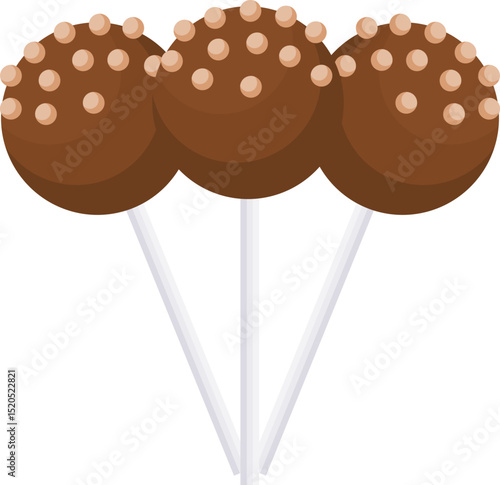 Hand-Drawn Illustration of Cake Pops