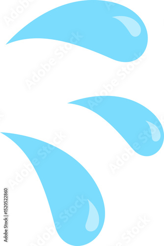 Cartoon teardrop and puddle