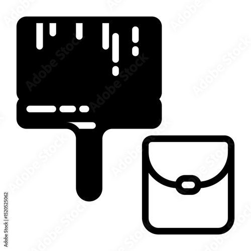 paintbrush icon, glyph icon style