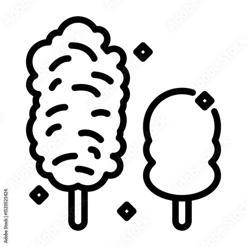 feather duster icon, line icon style