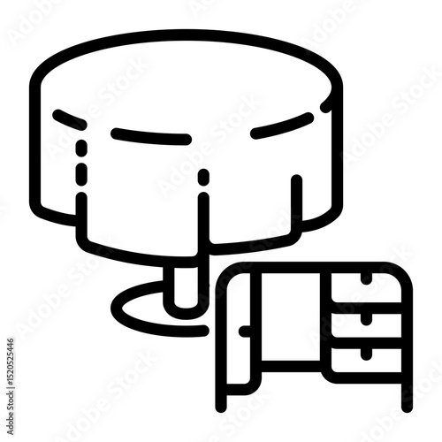 table icon, line icon style