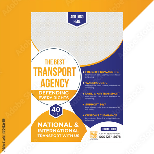 Freight Transport Flyer – Professional Design for Warehousing, Trucking, and Express Delivery Services – Boost Engagement and Sales