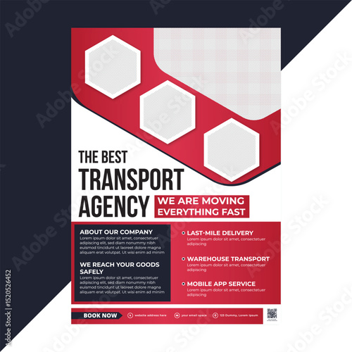 Professional Flyer for Freight Transport Agencies – Perfect for Promoting Warehousing, Cargo Handling, and Trucking Services
