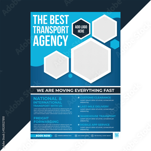 Attract More Clients with a Professional Freight Transport Flyer – Customizable Design for Logistics Agencies and Trucking Companies
