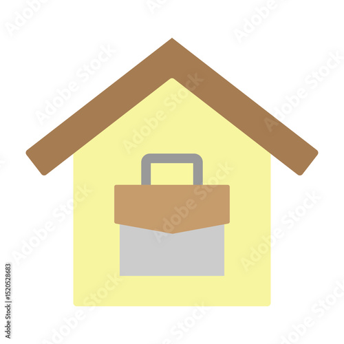 Work From Home Vector Flat Icon Design