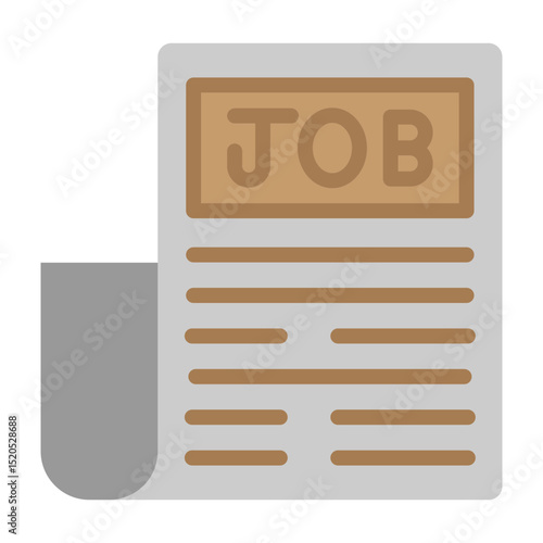 Newspaper Vector Flat Icon Design