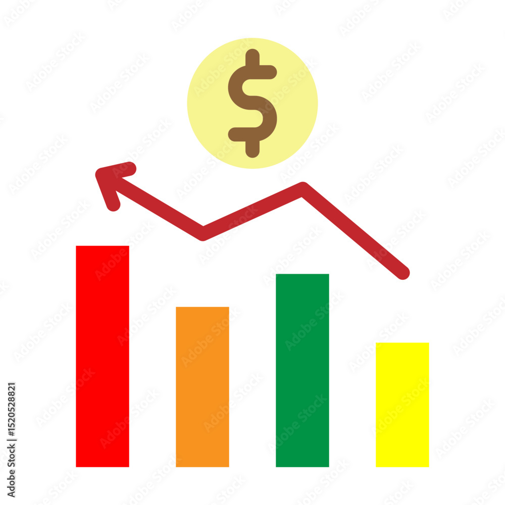 Inflation Vector Flat Icon Design Inflation Vector Flat Icon Design