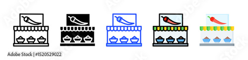 Spices Icon Collection With Multiple Styles