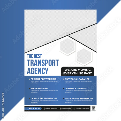 Elevate Your Logistics Business with This Customizable Freight Transport Flyer – Promote Delivery, Warehousing, and Freight Forwarding Services