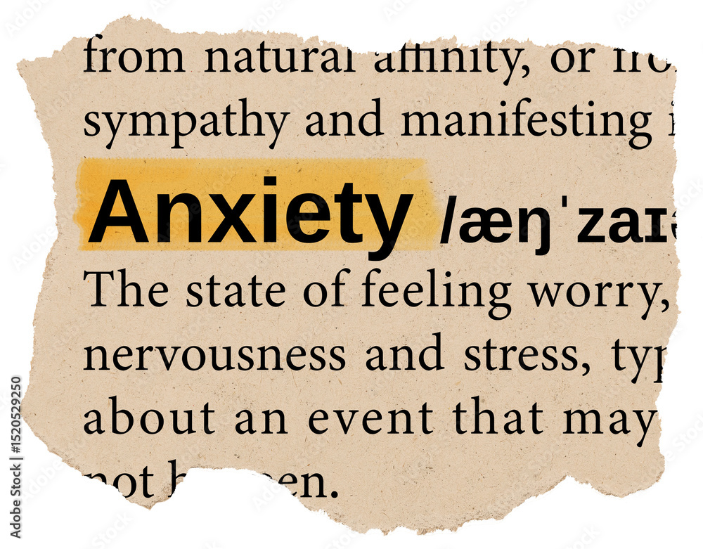 Anxiety png dictionary word sticker, Ephemera typography, transparent background Anxiety png dictionary word sticker, Ephemera typography, transparent background