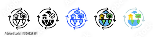 Ecosystem Icon Collection With Multiple Styles