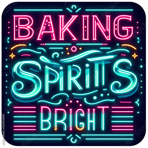 Baking Spirits Bright, typography