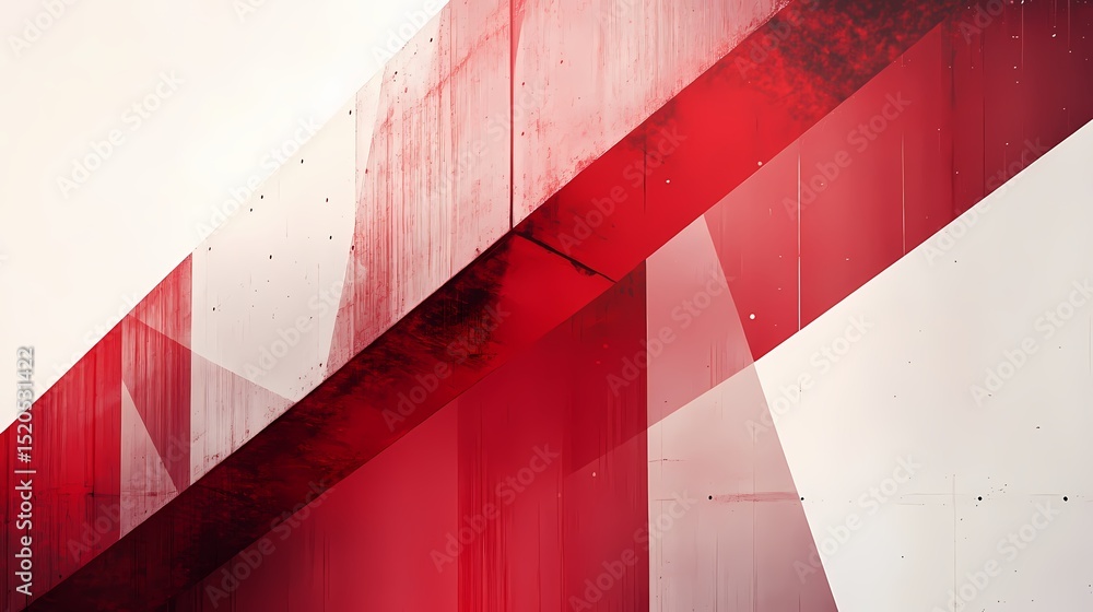 Fototapeta premium red and white geometric shapes background