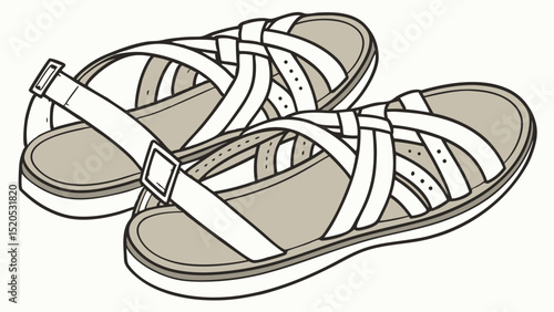 Shop stylish white strappy sandals for women summer footwear with adjustable buckle closure online now