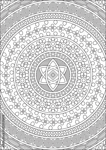 Mandala Coloring Pages Adult Vector Art