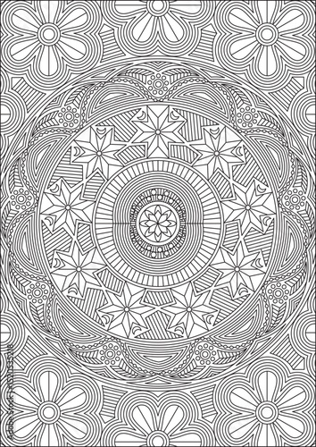 Floral Mandala Coloring Page For Adult