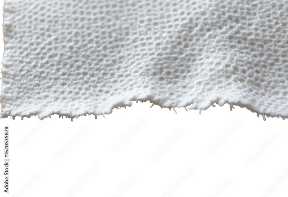 Transparent Textured White Paper or Fabric Edge Transparent Textured White Paper or Fabric Edge