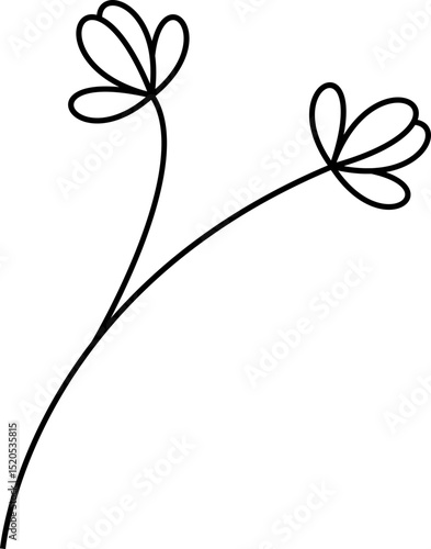 Wallpaper Mural Floral Leaf Line Art Element Torontodigital.ca