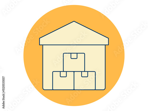 Storage icon. Logistics icon. Solid vector icon. Simple flat icon.