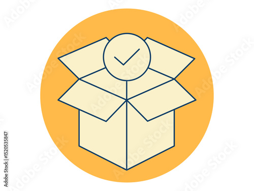 Fulfilment icon. Logistics icon. Solid vector icon. Simple flat icon.