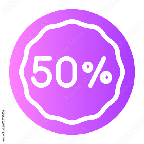 fifty percent gradient icon