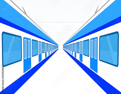 Subway train tunnel perspective