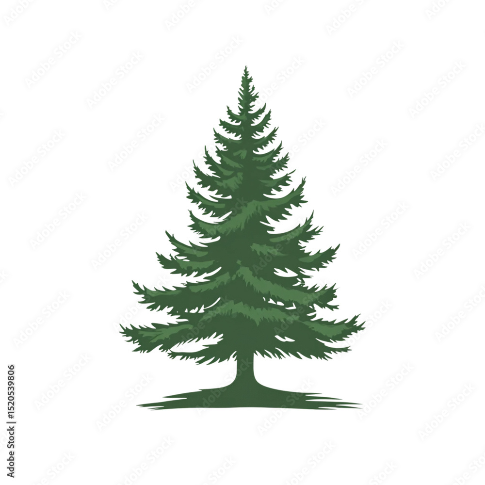 an illustrated pine tree isolated on a white background simple logo design. an illustrated pine tree isolated on a white background simple logo design.