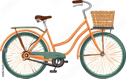 Minimalist Vector Bicycle Icon – Flat Bike Illustration for Urban and Eco Transport