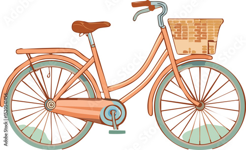 Minimalist Vector Bicycle Icon – Flat Bike Illustration for Urban and Eco Transport