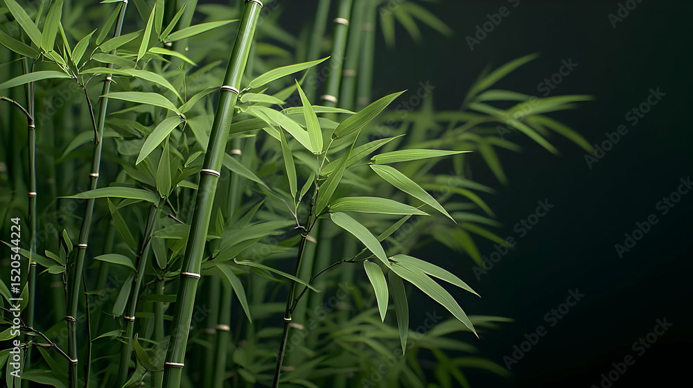 Obraz premium Closeup Of Lush Green Bamboo Plants