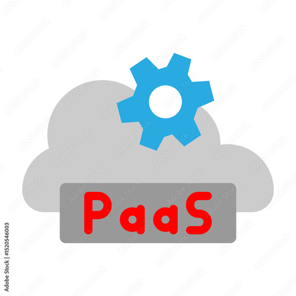 PaaS Vector Flat Icon Design PaaS Vector Flat Icon Design