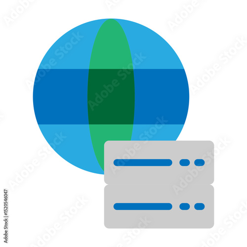 Proxy Server Vector Flat Icon Design