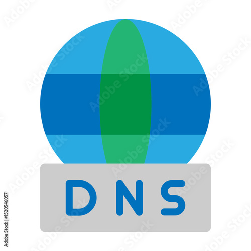 DNS Vector Flat Icon Design