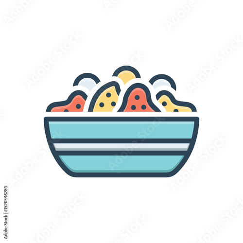 Color illustration icon for nuggets