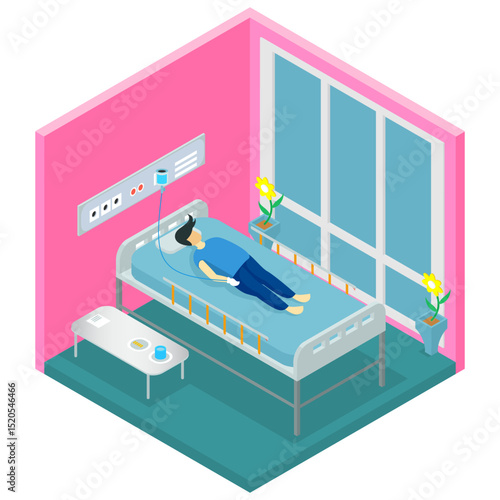 adolescents assisted with living isometric composition facilities that provide care for occupant vector illustrations