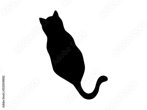 cat silhouette　15  上から見た猫のシルエット　icon