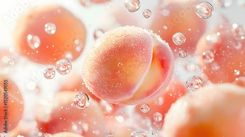 Peaches in the water