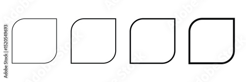 Black frame round corner decoration element vector illustration.  EPS 10  .