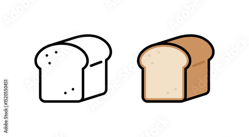 Vector Bread Flat Design Illustration