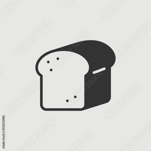 Vector Simple Isolated Bread Icon